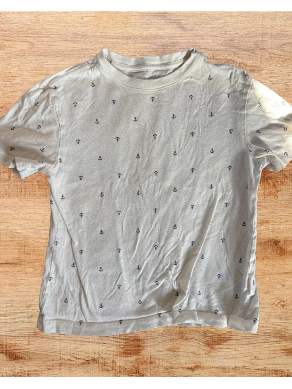 Old Navy Boys Anchor Print T-Shirt White Size Small 6-7